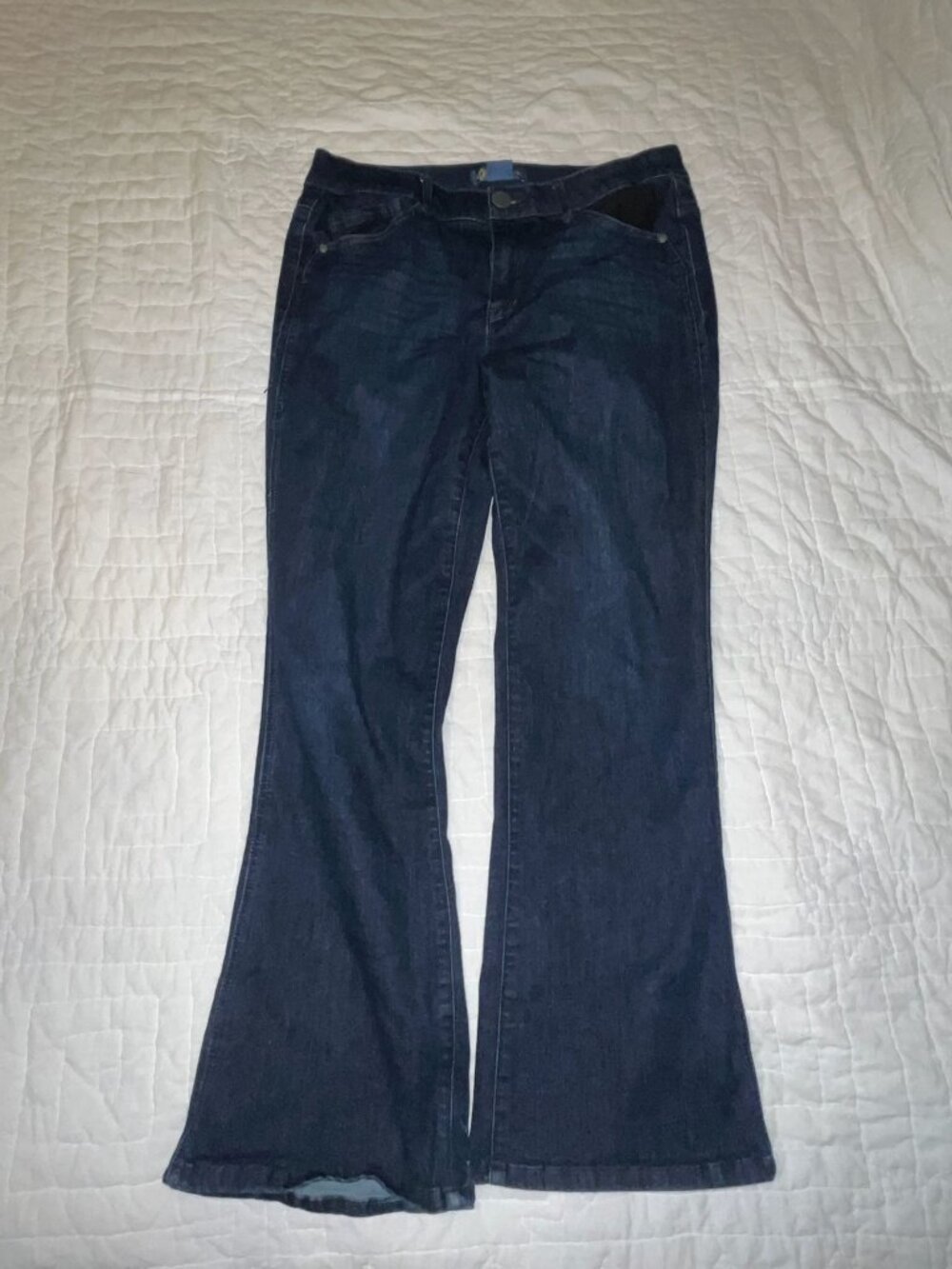 Democracy Ab Solution Flare-Leg Dark Wash Womens Jeans Size 14